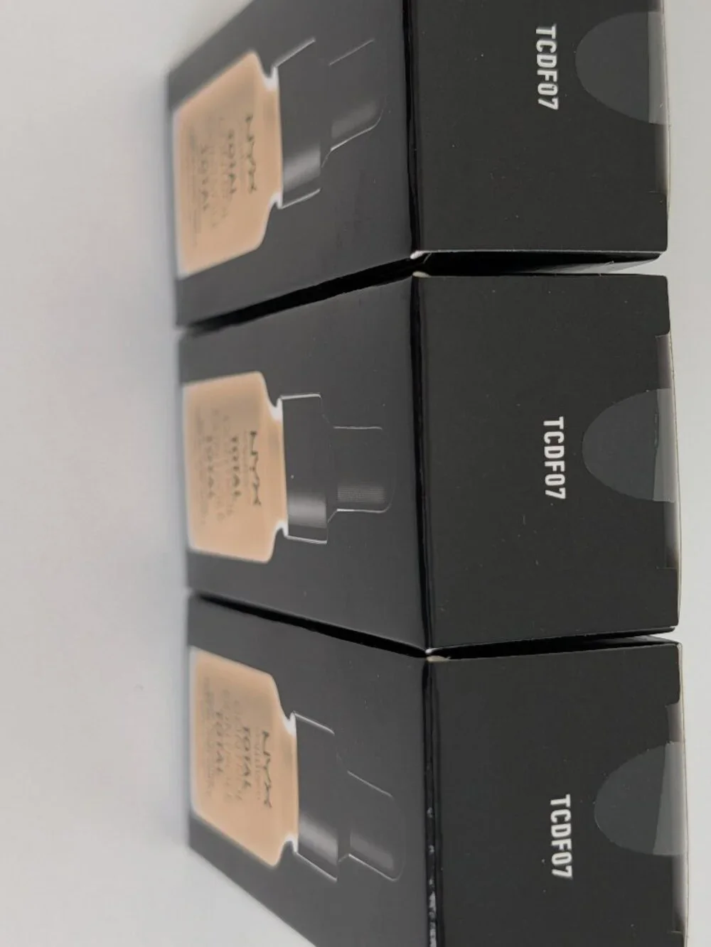 NYX Total Control Drop Foundation Box of 3 Color TCDF07 Natural 0.43 oz NEW